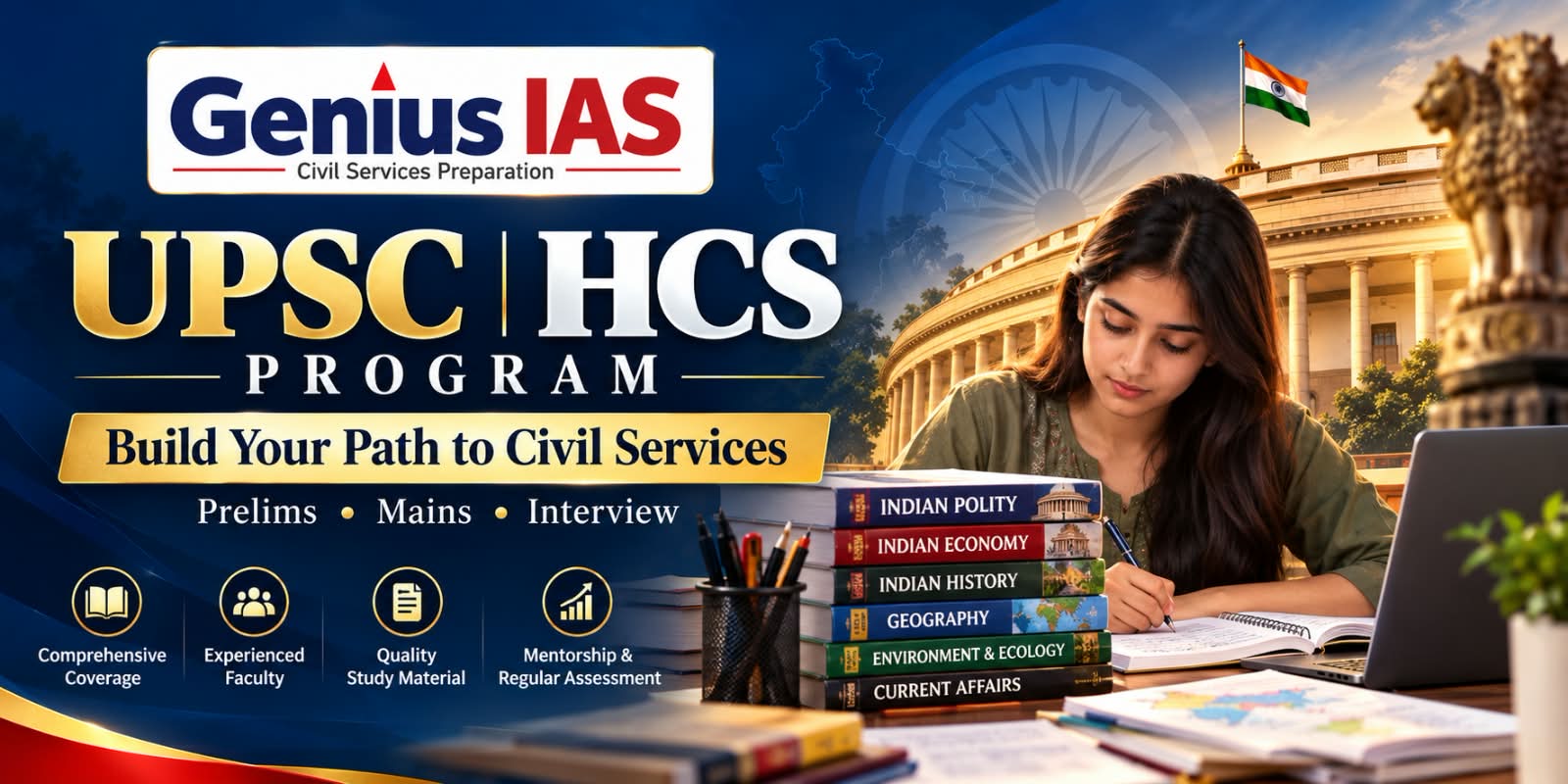 UPSC and HCS classroom coaching in Rohtak — Genius IAS